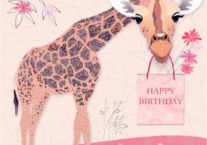 Giraffe Birthday Card Sayings Cards Victoria Hooper Duckham