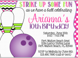 Girl Bowling Birthday Party Invitations 8 Best Images Of Make Printable Invitations Bowling