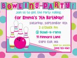 Girl Bowling Birthday Party Invitations Bowling Birthday Party Invitation Girl by Anchorbluedesign