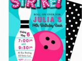 Girl Bowling Birthday Party Invitations Bowling Invitation Printable or Printed with Free Shipping