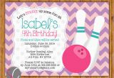 Girl Bowling Birthday Party Invitations Bowling Party Birthday Invitation Girls Girly Bowling
