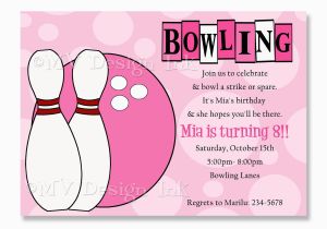 Girl Bowling Birthday Party Invitations Bowling Party Invitations Templates Ideas Bowling Party