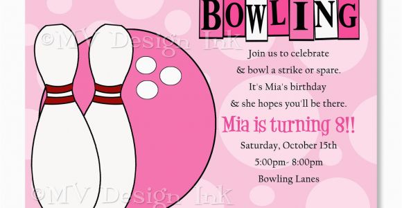 Girl Bowling Birthday Party Invitations Bowling Party Invitations Templates Ideas Bowling Party