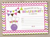 Girl Bowling Birthday Party Invitations Printable Girls Bowling Party Invitation by