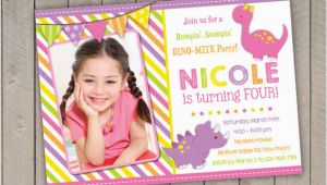 Girl Dinosaur Birthday Invitations 15 Dinosaur Birthday Invitations Free Psd Vector Eps