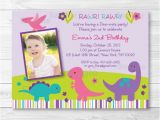 Girl Dinosaur Birthday Invitations Cute Girl Dinosaur Birthday Invitation Dinosaur Birthday