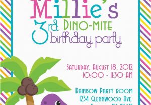 Girl Dinosaur Birthday Invitations Dino Mite Dinosaur Birthday Party 5×7 Invitation Girl Diy