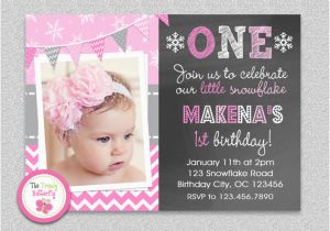 Girl First Birthday Invitations Photo Birthday Invitation Cards Baby Girl First Birthday