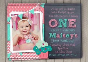 Girl First Birthday Invitations Photo Wording for First Birthday Invitations Dolanpedia