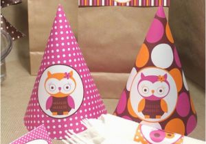 Girl Owl Birthday Party Decorations Owl Girl Birthday Party Printable Decorations by