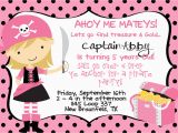 Girl Pirate Birthday Invitations Girl Pirate Birthday Invitations Best Party Ideas