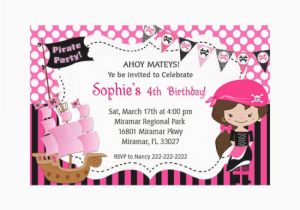 Girl Pirate Birthday Invitations Girl Pirate Invitation Printable orderecigsjuice Info