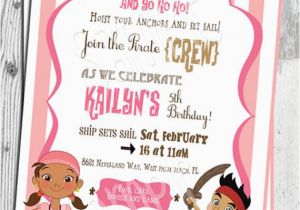 Girl Pirate Birthday Invitations Jake and the Neverland Pirates Birthday Invitation Printable