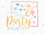 Girly Birthday Invitation Templates Girly Pajama Party Invitation Card Template Stock Vector
