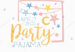 Girly Birthday Invitation Templates Girly Pajama Party Invitation Card Template Stock Vector