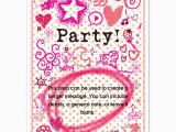 Girly Birthday Invitation Templates Girly Party Invitations Cards On Pingg Com