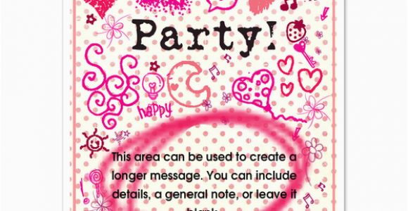 Girly Birthday Invitation Templates Girly Party Invitations Cards On Pingg Com