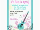 Girly Birthday Invitation Templates Rock Star Girly Electric Guitar Birthday Card Zazzle Com Au