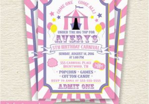 Girly Birthday Invitations Free Printable Girly Carnival Birthday Party Printable Invitation Pink