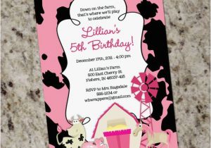 Girly Birthday Invitations Free Printable Girly Farm themed Birthday Party Invitation Printable Design