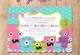 Girly Birthday Invitations Free Printable Girly Monsters Birthday Invitation You Print by Pretty