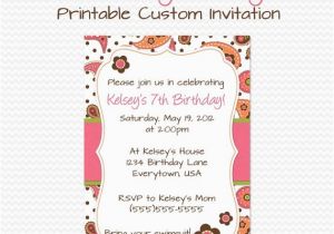 Girly Birthday Invitations Free Printable Girly Paisley Birthday Party Invitation Summer Birthday