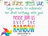 Girly Birthday Invitations Free Printable Girly Rainbow Birthday Invitation Printable 5×7 10