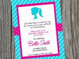 Girly Birthday Invitations Free Printable Little Lady Barbie Head Birthday Invitation Girly Girl