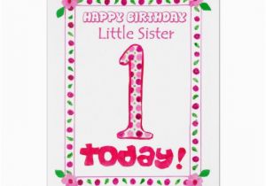 Goddaughter First Birthday Card 1st Birthday Card for A Little Sister Zazzle