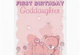 Goddaughter First Birthday Card Goddaughter First 1st Birthday From Godparent Card Zazzle