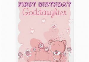 Goddaughter First Birthday Card Goddaughter First 1st Birthday From Godparent Card Zazzle