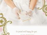 Goddaughter First Birthday Card Hands In White Gloves First Holy Communion Card for