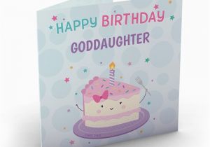 Goddaughter First Birthday Card Personalised Birthday Card Birthday Cake Goddaughter