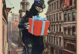 Godzilla Birthday Card Birthday Card B Movie Poster Birthday Cards Vintage