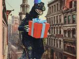 Godzilla Birthday Card Birthday Card B Movie Poster Birthday Cards Vintage