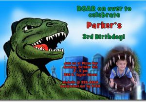 Godzilla Birthday Card Godzilla Birthday Invitations Candy Wrappers Thank You