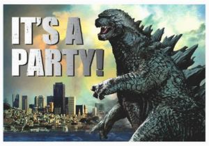 Godzilla Birthday Card Godzilla Birthday Party Invitation Godzilla Know Your Meme