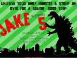 Godzilla Birthday Invitations Best 25 Godzilla Party Ideas On Pinterest Godzilla