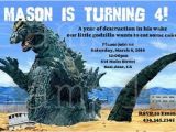 Godzilla Birthday Invitations Godzilla 2014 themed Birthday Party Ideas Supplies