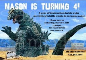 Godzilla Birthday Invitations Godzilla 2014 themed Birthday Party Ideas Supplies