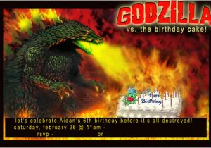 Godzilla Birthday Invitations Parties