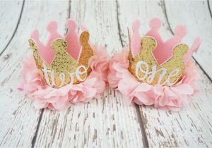 Gold Birthday Girl Tiara First Birthday Crown Girl Gold Crown Second Birthday Hat