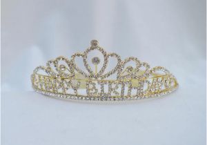 Gold Birthday Girl Tiara Happy Birthday Gold Rhinestone Tiara Girl 39 S