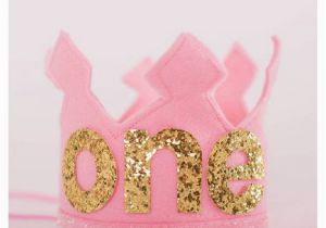 Gold Birthday Girl Tiara Pink and Gold Birthday Girl Felt Crown Felt Crown Birthday