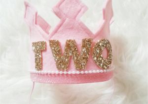 Gold Birthday Girl Tiara Pink and Gold Birthday Girl Felt Crown Felt Crown Birthday