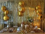 Gold Birthday Party Decorations Dough and Batter 50th solid Gold Disco Party Dessert Bar