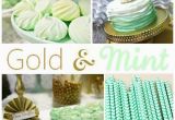 Gold Birthday Party Decorations Kara 39 S Party Ideas Mint and Gold Party Planning Ideas