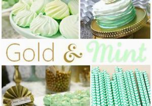 Gold Birthday Party Decorations Kara 39 S Party Ideas Mint and Gold Party Planning Ideas