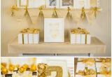Gold Birthday Party Decorations Kara 39 S Party Ideas Sparkle and Shine Golden Birthday Party