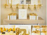 Gold Birthday Party Decorations Kara 39 S Party Ideas Sparkle and Shine Golden Birthday Party